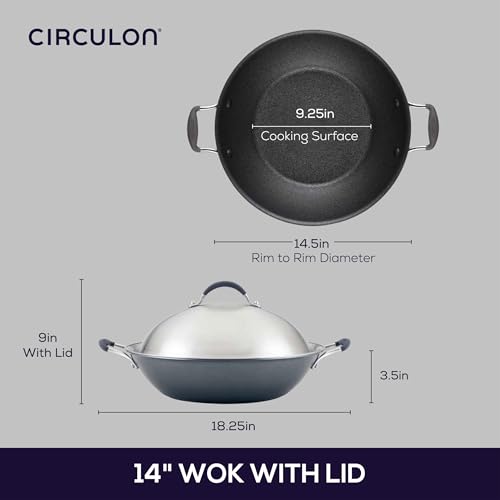 A1 Series Nonstick Induction Wok with Lid