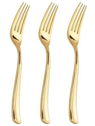 300PCS Gold Plastic Forks (300 Count)