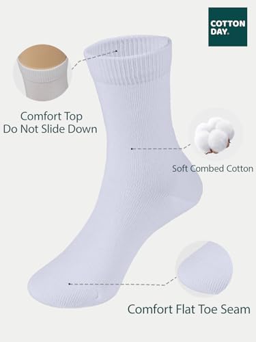 Unisex Kids Boys Girls Soft Cotton School Socks 8 (6 Count)