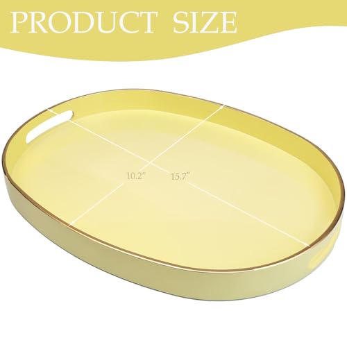 Yellow Plastic Serving Tray for Ottoman