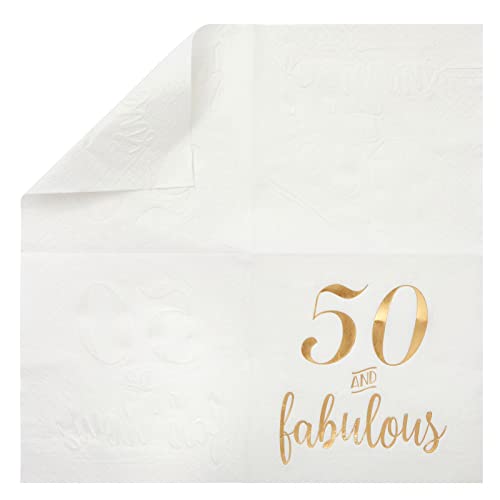 50th Birthday Napkins for Women (50 Count)