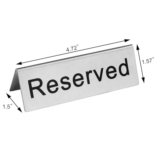 Stainless Steel Table Tent Sign (6 Count)