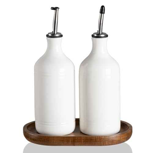 Sweejar Ceramic Olive Oil Dispenser Bottle Set