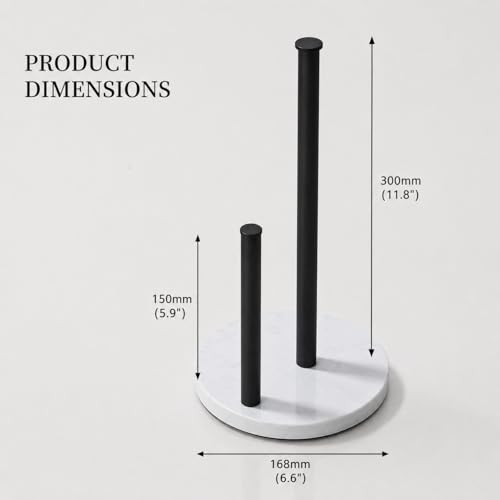 Matte Black Paper Towel Holder for Kitchen Countertop