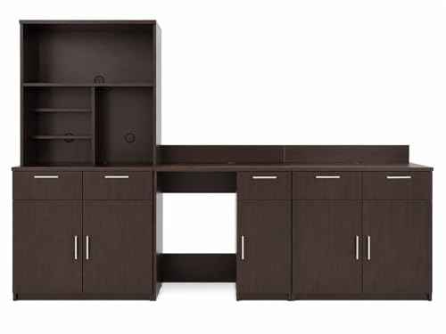 2 Door Kitchenette Cabinet with Upper Hutch