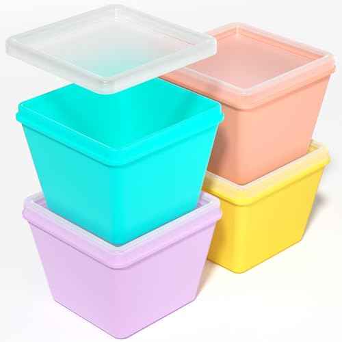 1 Cup Silicone Freezer Molds with Lids (4 Count)