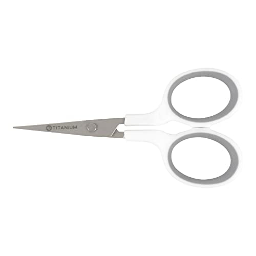 4" Embroidery Scissors with Curved Titanium