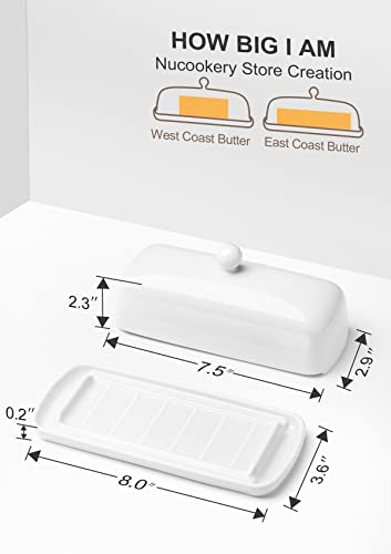 Ceramic Butter Dish with Lid for Countertop