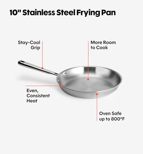 5 Ply Stainless Steel 10" Frying Pan