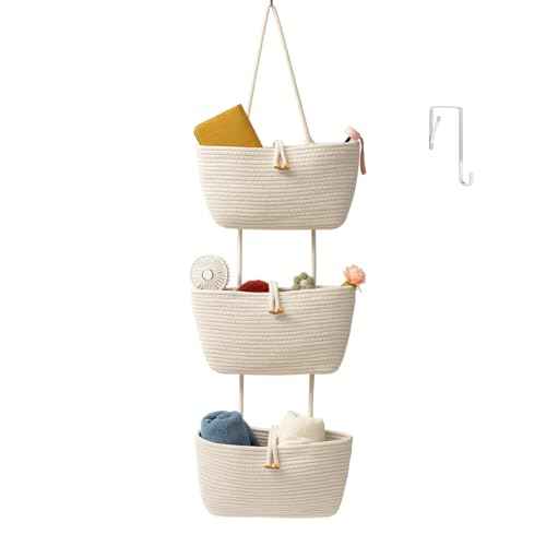 Over the Door Hanging Baskets with Button Strap (2.07 Count)