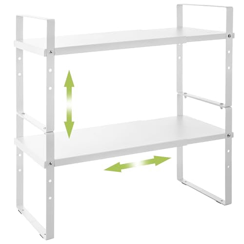 Expandable Cabinet Shelf Organizer Rack (2 Count)