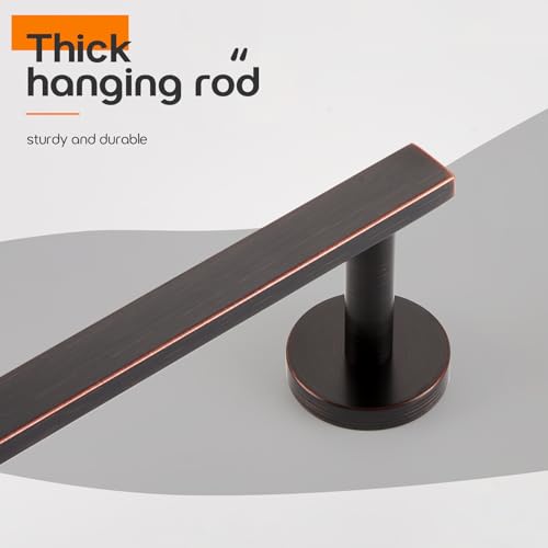 12 Inch Bathroom Towel Bar Bath Towel Rack Kitchen Towel Holder Towel Ring Wall Mounted SUS304 Stainless Steel Oil Rubbed Bronze AN4001ORB