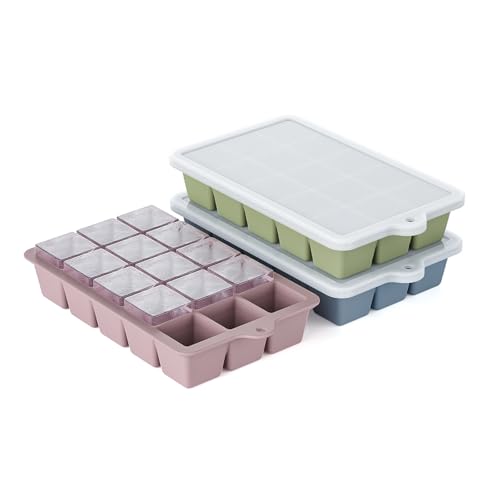 Silicone Ice Cube Tray 3 Pack (3 Count)