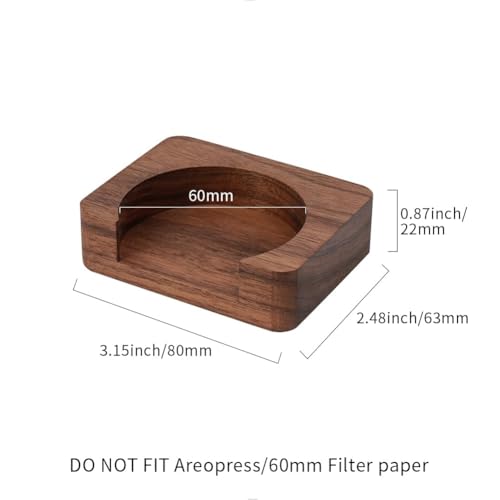 Wood Espresso Paper Filter Holder Stand 58mm