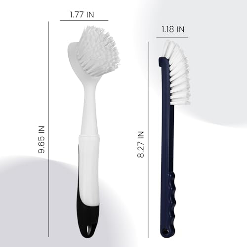 Dish Brush 2 Pack Dish Scrub Brush and 2 Pack Grout Brush
