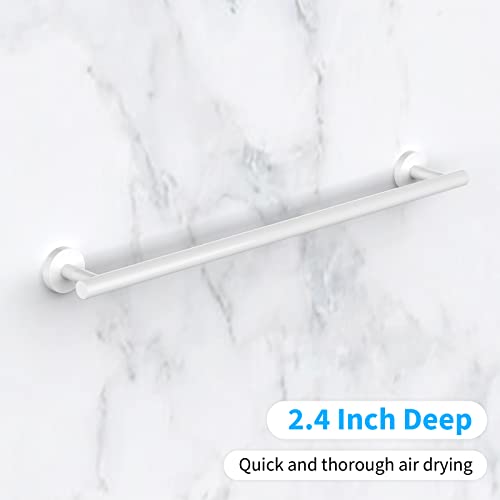 2 Pieces White Bathroom Towel Bar