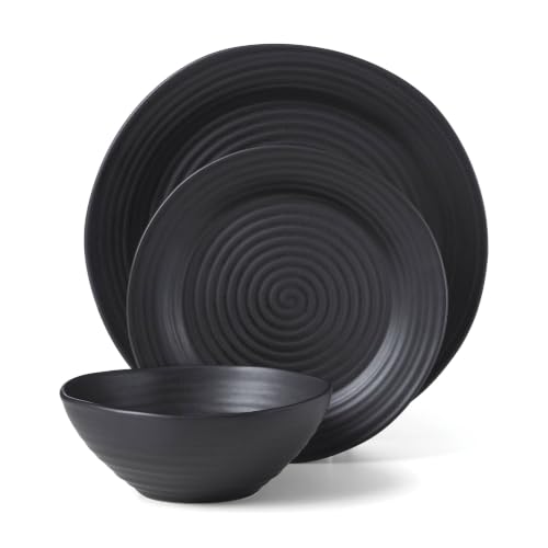 Black Ridge Piece Dinnerware Set (12 Count)