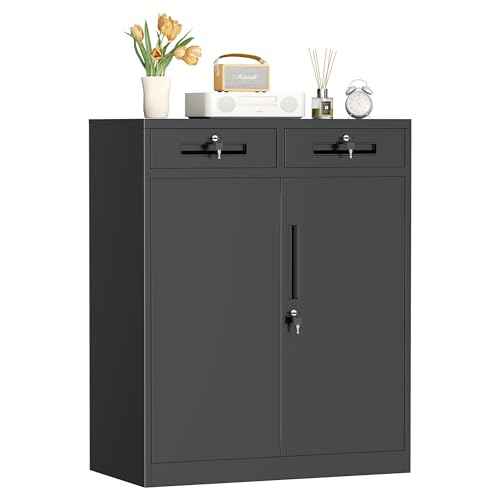 Metal Garage Storage Cabinet with Doors and Shelves