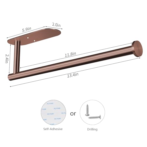 Adhesive Paper Towel Holder Under Cabinet Wall Mount for Kitchen Paper Towel