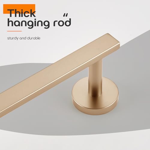 24 Inch Bathroom Towel Rack Bath Towel Bars Kitchen Towel Holder Towel Rails Wall Mounted SUS304 Champagne Bronze Stainless Steel AN4001CPG