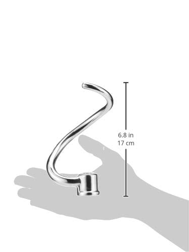 KSMC7QDH Stainless Steel Dough Hook Attachment for 7 Quart & 8 Quart Bowl