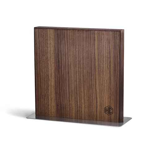13" Magnetic Walnut Kitchen Knife Block Holder