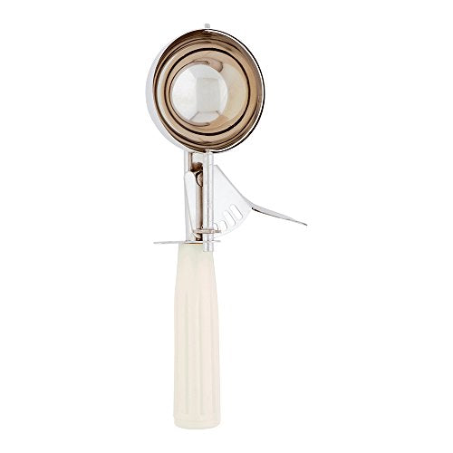Bundle: 2.75/3.25/3.75 oz Portion Control Ice Cream Scoops, Trigger Release Dishers (Blue, Green, Ivory Handles) for Cookie Dough, Baking, Cupcake Batter
