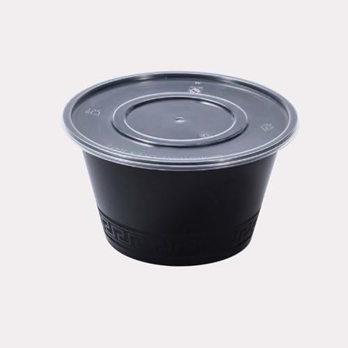 26oz Round Plastic Meal Prep Containers Reusable With Lids (100 Count)