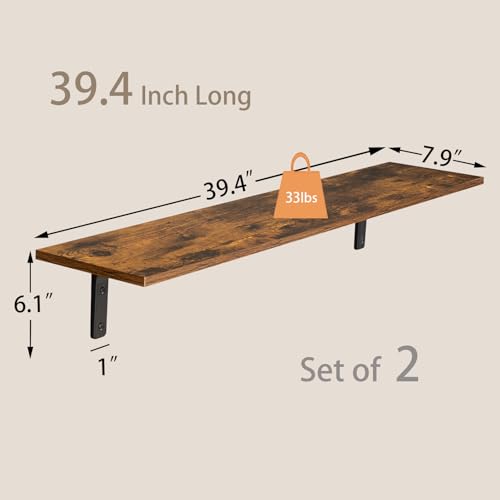 Long Wall Shelves (2 Count)