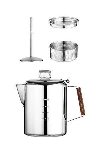 Rapid Brew Stainless Steel Stovetop Percolator Coffee Pot (12 Count)