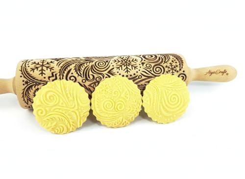FROST Embossing rolling pin for Christmas cookies