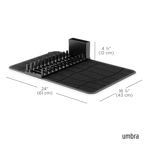 Udry Dish Drying Rack with Microfiber Mat