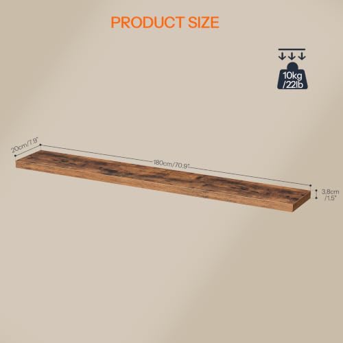 70.9" Floating Shelves for Wall (2 Count)