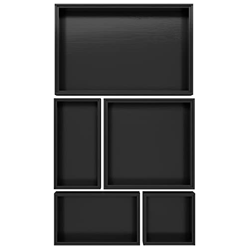 Black Bamboo Bathroom Drawer Organizer