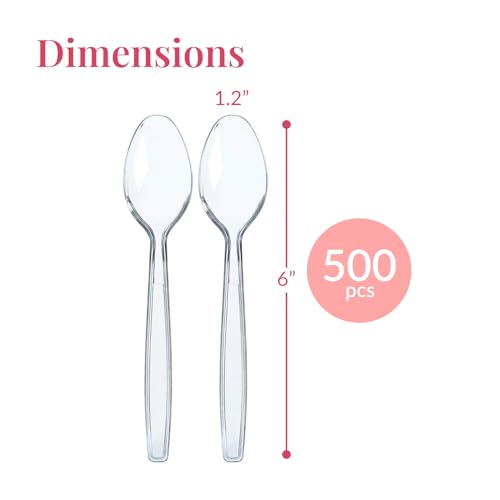 500 Count Clear Plastic Spoons