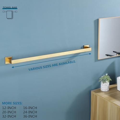 32 Inch Gold Bath Towel Bar Bathroom Towel Rack Towel Holder Shower Hand Towel Hanger