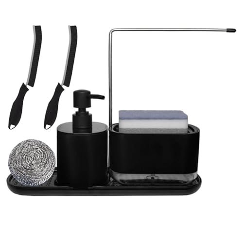 Kitchen Soap Dispenser Set with Sink Caddy