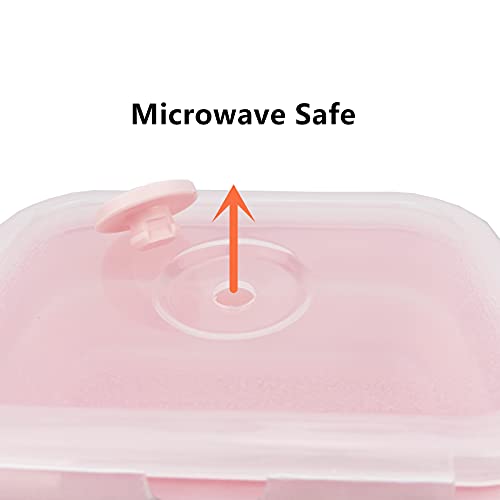 3piece Collapsible Food Storage Containers with Lids (3 Count)