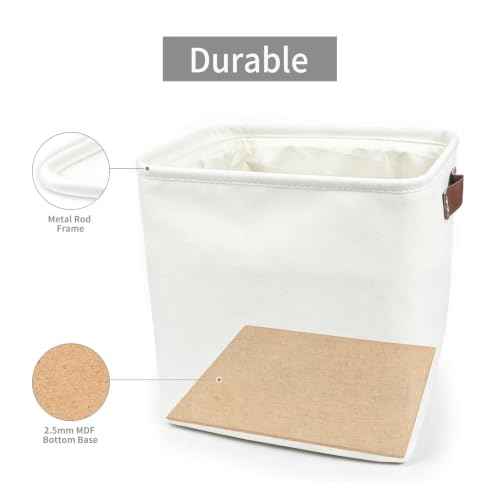 Collapsible Fabric Storage Cubes 11x11 Cube Storage Bins (4 Count)