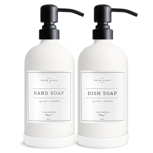 White Glass Soap Dispenser