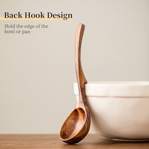 3 Size Wooden Soup Ladles Set (3 Count)