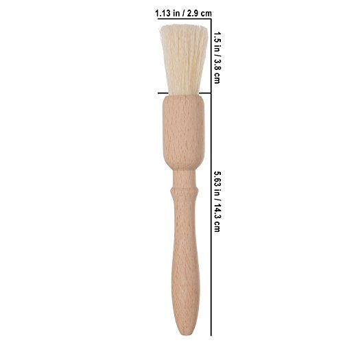 Natural Pig Bristle Pastry Brush with Untreated Beechwood Handle for Basting