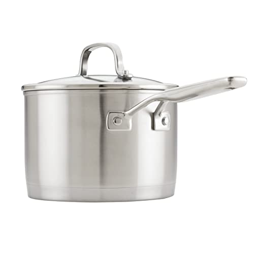 3 Ply Base Brushed Stainless Steel Sauce Pan