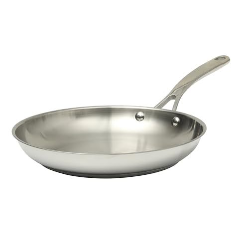 Castelle 10" Stainless Steel Frying Pan Non Toxic Fry Pan Skillet