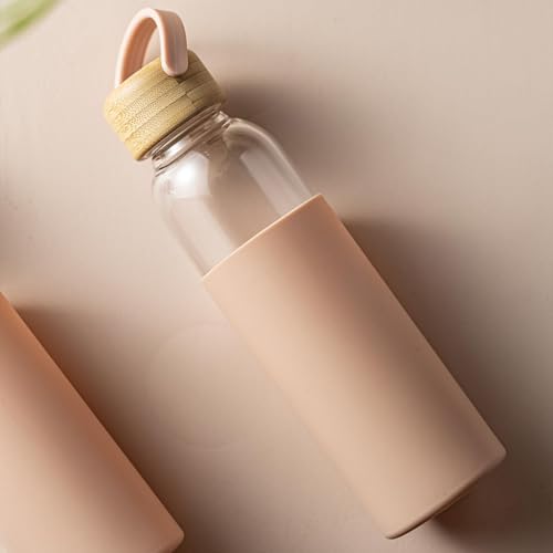 21oz Borosilicate Glass Water Bottle with Non
