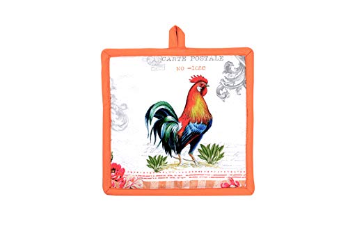 Pot Holders Easter Decor Heat Resistant Cotton Set of 2 Nonslip 8"x8" Inch Hot Pads for Kitchen (2 Count)