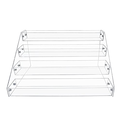 4 Tier Clear Acrylic Spice Rack Organizer for Cabinet Countertop