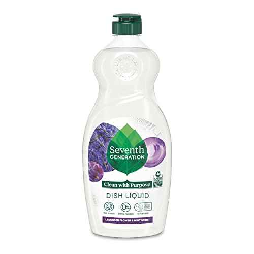 Dish Soap Liquid Lavender Flower & Mint Scent 1 Dishwashing Soap Dish Detergent Liquid Soap 19 oz (19 Fl Oz)