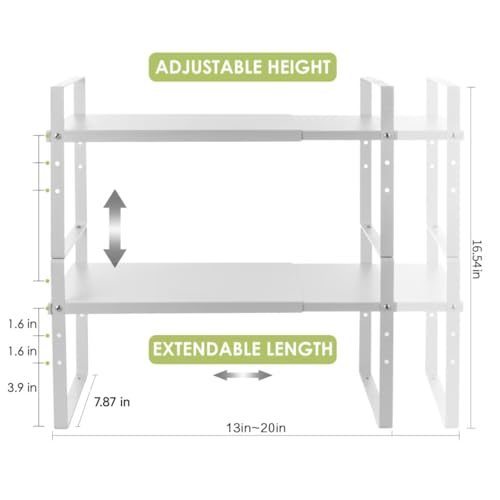 Expandable Cabinet Shelf Organizer Rack (2 Count)