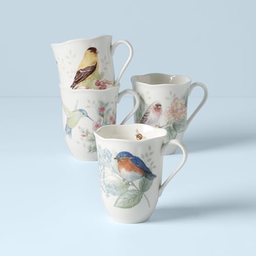Butterfly Meadow Flutter Porcelain Mug Set for 4 (4 Count)